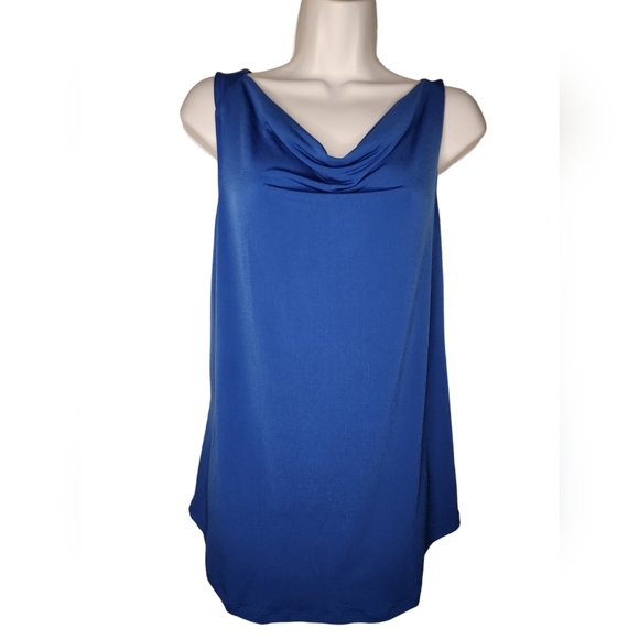 Ricki's Tops - Blue Drape Bodice Ricki's Sleeveless Top